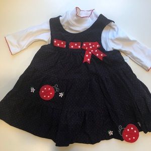 12M lady bug dress, NWT